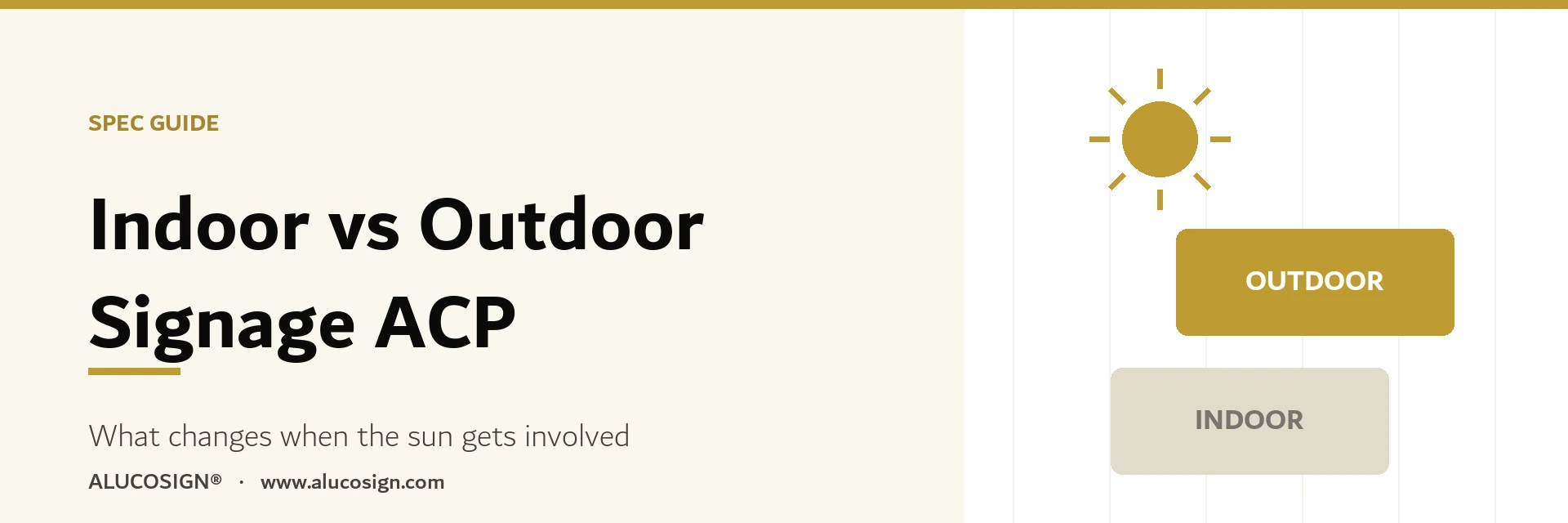 Indoor vs outdoor signage ACP