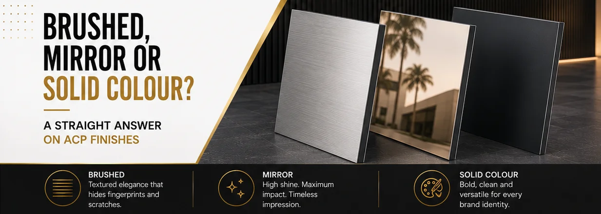 Brushed, Mirror or Solid Colour? A Straight Answer on ACP Finishes