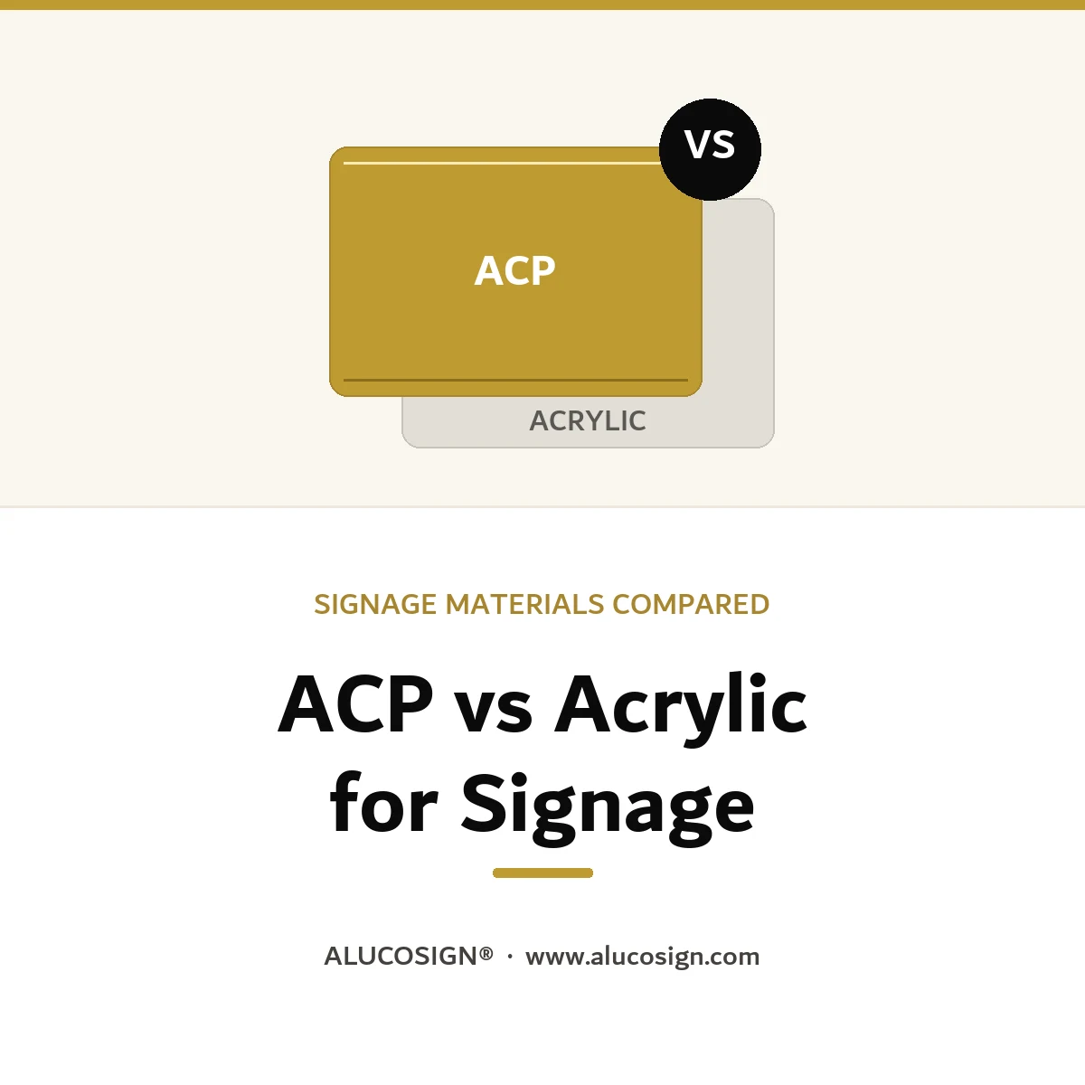 ACP vs Acrylic for Signage: Which Should You Choose?
