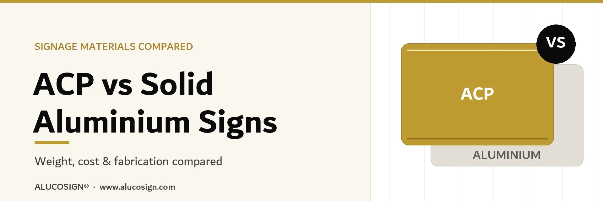 ACP vs solid aluminium for signage