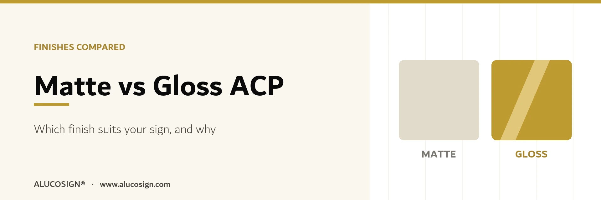 Matte vs gloss ACP finish